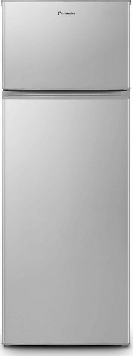Inventor DP1590S Ψυγείο Δίπορτο 235L Inox Υ159xΠ55xΒ55cm Λευκές Συσκευές 235lt 80