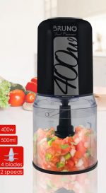 Bruno BRN-0087 Πολυκόπτης Multi 400W με Δοχείο 500ml Μαύρος Οικιακός Εξοπλισμός multi 40